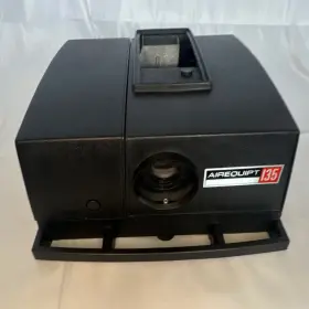 E-26796 Airequipt 135 Desktop 2x2 Slide Projector Black 4 Inch 3.5 Lumimag Table Top