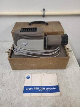 Argus Pbb-200 Vintage Pbb 200 Slide Projector With Case Manual