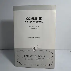 Cr-25 Bausch & Lomb 1956 And Combined Balopticon Projectors Model Reference Manual