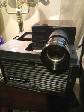 Bell & Howell S-12b And 35mm Desktop Slide Projector With Remote Black 3x