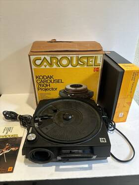 Kodak 760h Carousel Slide Projector With Remote And Lens Tested Original Box/manual