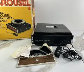 840h Kodak Carousel Custom Slide Projector With Remote And Power Cord