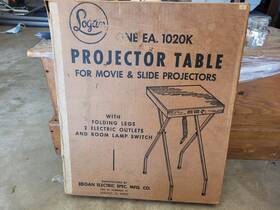 Logan 1020k Projector Table In Original Box Vintage Slide