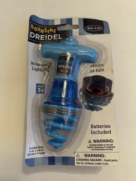 Drw3blstr Rite Lite New Bouncing Light Up Dreidel Hanukkah Spinning Top Jewish Judaica Toy