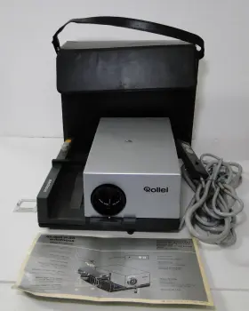 P35e Rollei Vintage Auto Focus Slide Projector With Instructions And Case Lamp Works