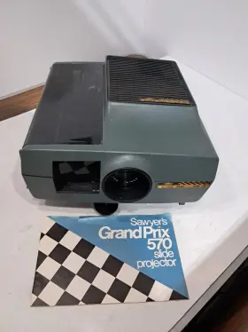 570-af Sawyer Vintage Sawyers Grand Prix Slide Projector With Remote Manual S