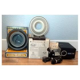 Sawyer 727aq Vtg Rotomatic Slide Projector Bundle Pack