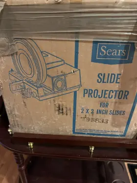 98833-54 Sears 98833 Brand New Vintage Slide Projector 2x2 Years Old Orig. Bill Ofsale