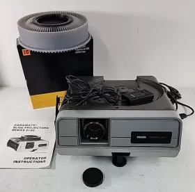 3170 Telex Caramate 3100 Vintage Slide Projector With Remote And Tray Tested