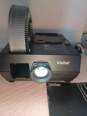 2000af Vivitar 35mm Slide Projector Remote S-100 Rotary Tray Tested Vintag
