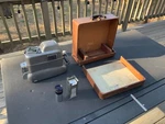 Vintage La Belle Model 500 Automatic Projector Case, 34 Slides, Lens. Price: $99.00.