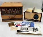 Vintage Realist 620 Slide Projector Model 3101 W/ Original Box Mint Tested. Price: $59.99.