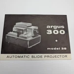 Vtg Argus 300 Model 38 Automatic Slide Projector Instruction Manual Booklet. Price: $10.50.