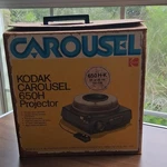 Kodak Carousel 650H-K 35MM Desktop Slide Projector Remote W/ Tray & Box Used. Price: $138.00.
