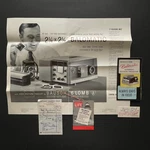 1957 Bausch & Lomb Balomatic Slide Projector Poster Business Card Brochure Tag. Price: $25.00.