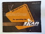Original Skan Instruction Manual For Slide Projector 720-21-1. Price: $6.95.