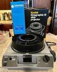 Kodak Ektagraphic Iii Slide Projector Schneider Cinelux 90MM Lens Box Tested Used. Price: $149.99.
