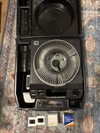 Kodak Carousel Projector 4400, Hard Case, About 75 Slides, Remote Control, Works Used. Price: $270.00.