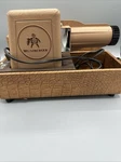Vintage Brumberger #1314 Rocket 200 Watt Slide Projector Wood Case 35MM Used. Price: $90.00.